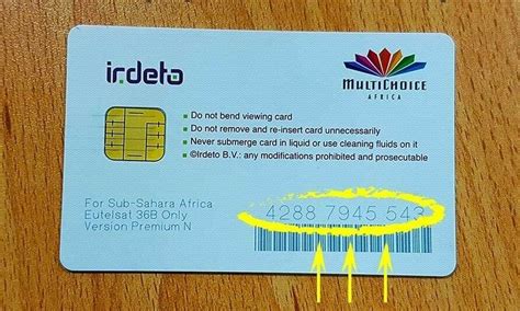 how long is a dstv smart card number|what is DStv customer number.